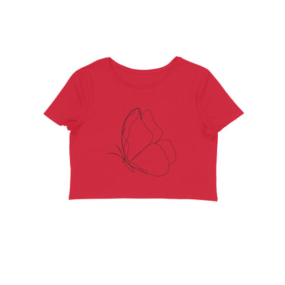 Butterfly Line Art | Crop Tops - FairyBellsKart