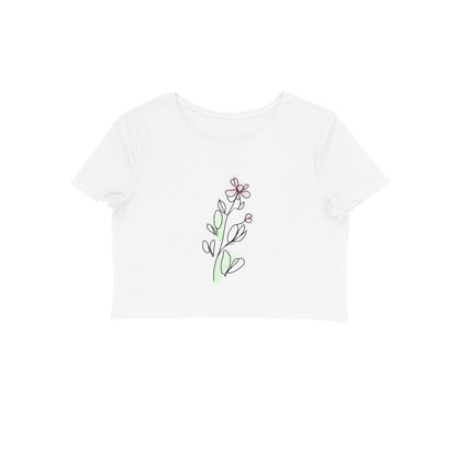 Flower Line Art | 002 | Crop Tops - FairyBellsKart