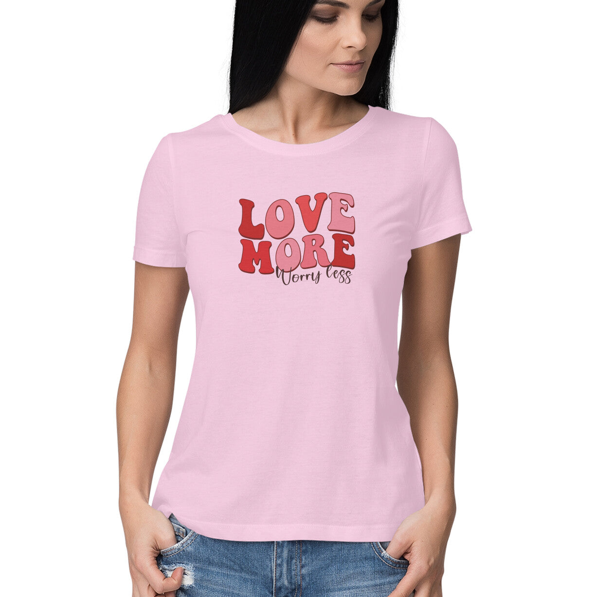 Love More Worry Less | Women's T-Shirt - FairyBellsKart