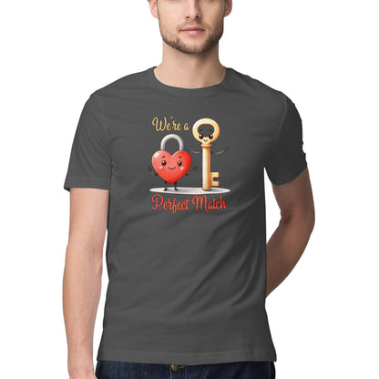 We're A Perfect Match | Lock& Key  | Men's T-Shirt