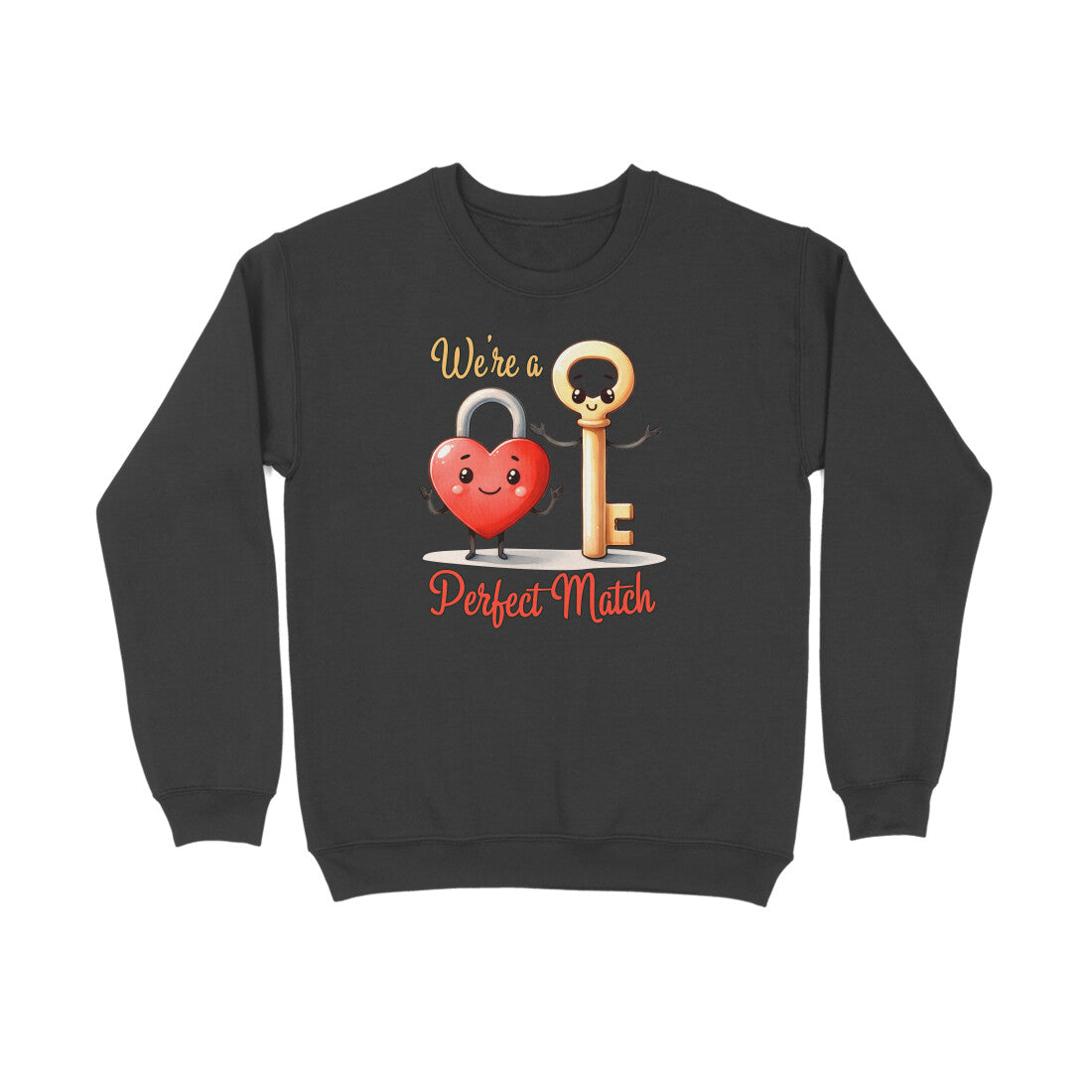 We're A Perfect Match | Lock& Key | Sweatshirt - FairyBellsKart