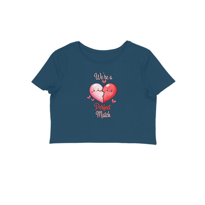 We're A Perfect Match | Heart | Crop Tops - FairyBellsKart