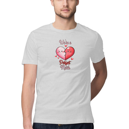 We're A Perfect Match | Heart | Men's T-Shirt