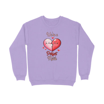 We're A Perfect Match | Heart | Sweatshirt - FairyBellsKart