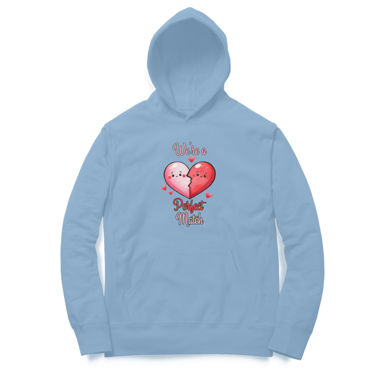 We're A Perfect Match | Heart | Hoodie - FairyBellsKart