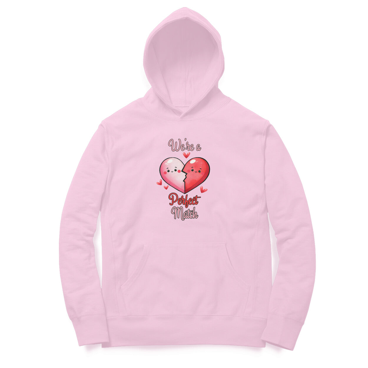 We're A Perfect Match | Heart | Hoodie - FairyBellsKart