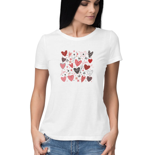 Valentine’s Day Hearts | Women's T-Shirt - FairyBellsKart