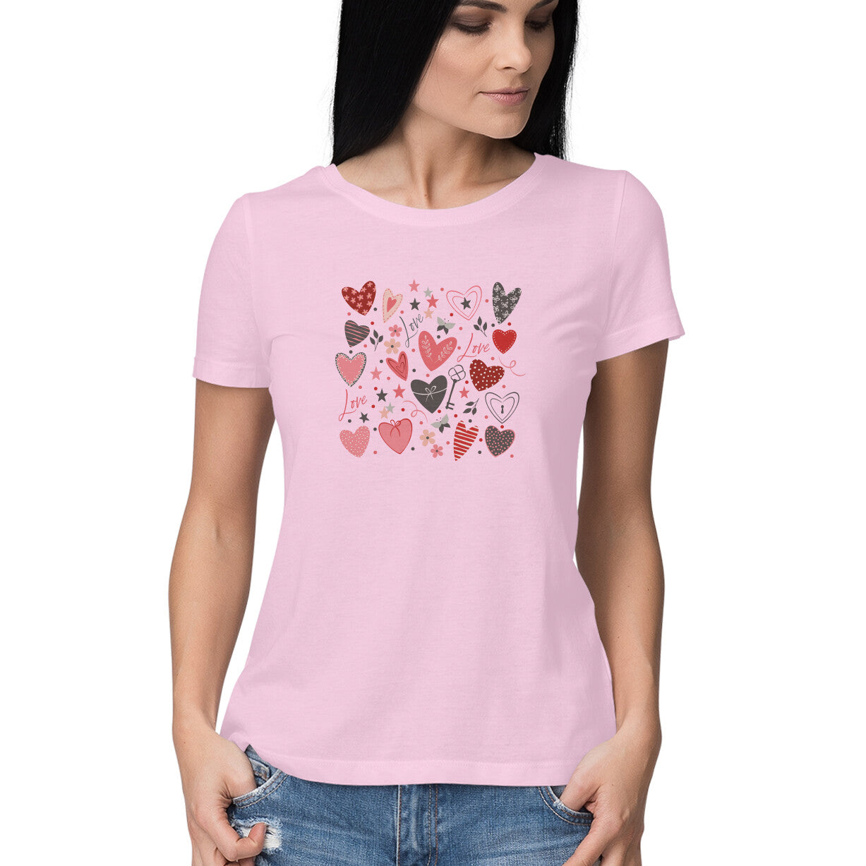 Valentine’s Day Hearts | Women's T-Shirt - FairyBellsKart