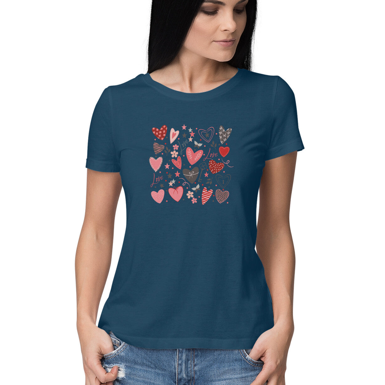 Valentine’s Day Hearts | Women's T-Shirt - FairyBellsKart