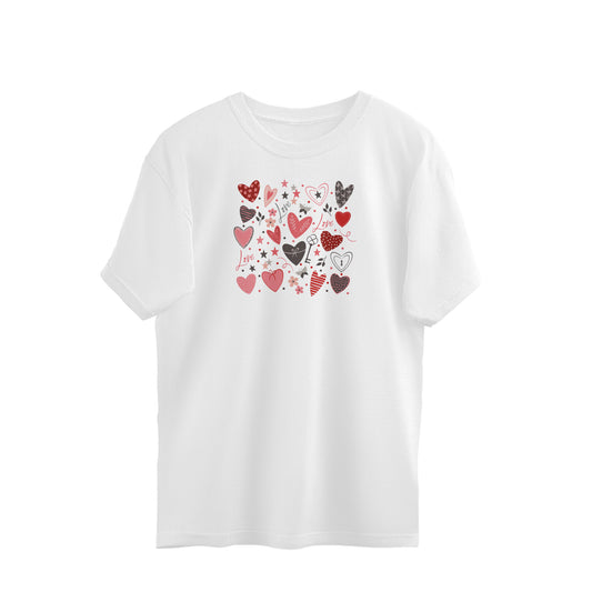 Valentine’s Day Hearts | Oversized T-Shirt - FairyBellsKart