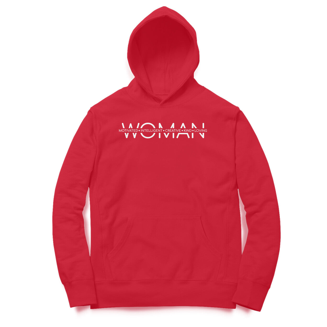 Woman Motivated Intelligent Creative | White | Hoodie - FairyBellsKart