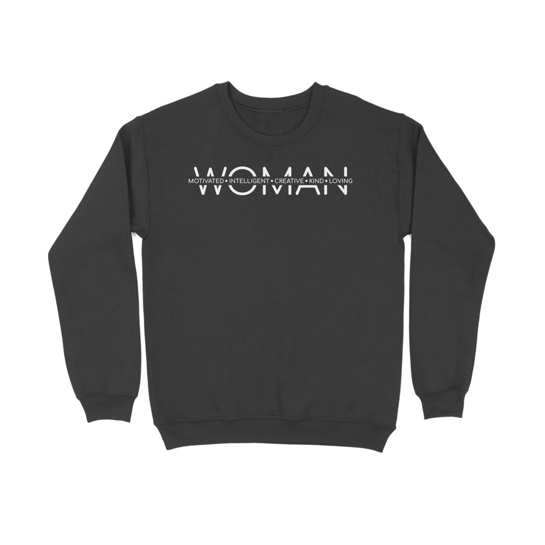 Woman Motivated Intelligent Creative | White |  Sweatshirt - FairyBellsKart