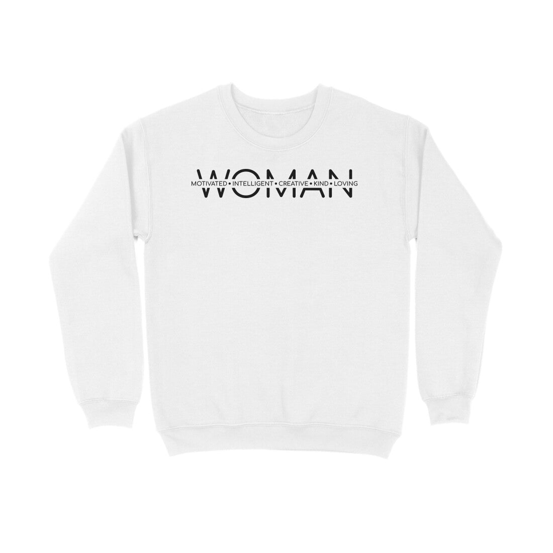 Woman Motivated Intelligent Creative | Black | Sweatshirt - FairyBellsKart