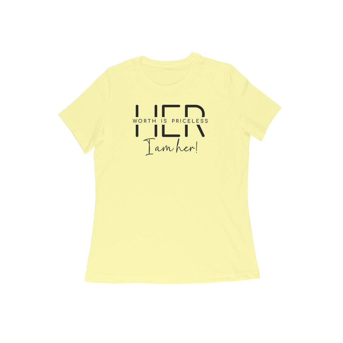 Her Worth Is Priceless | Black | Women's T-Shirt - FairyBellsKart