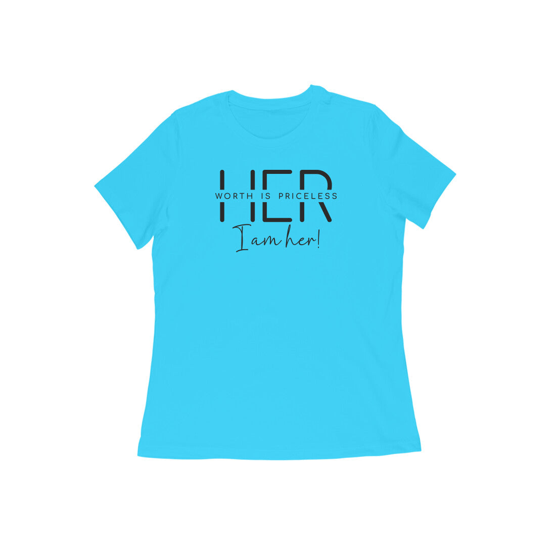 Her Worth Is Priceless | Black | Women's T-Shirt - FairyBellsKart