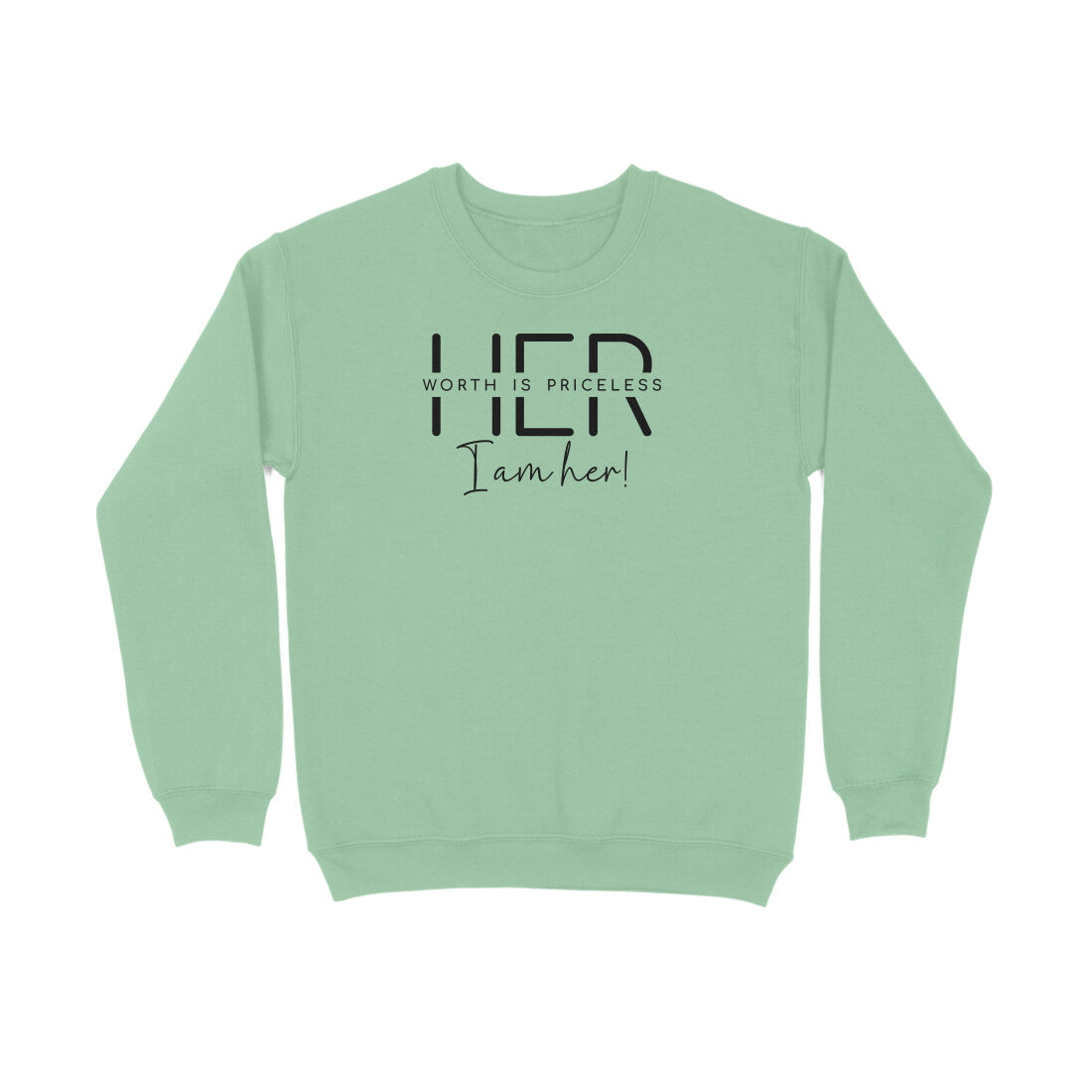 Her Worth Is Priceless | Black | Sweatshirt - FairyBellsKart