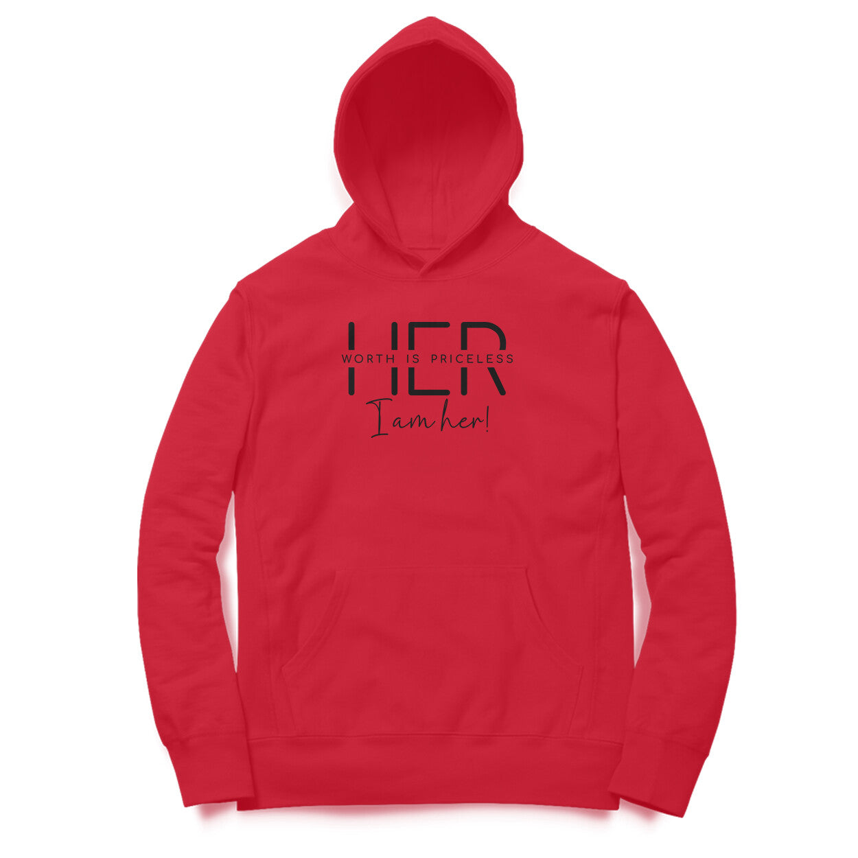 Her Worth Is Priceless | Black | Hoodie - FairyBellsKart