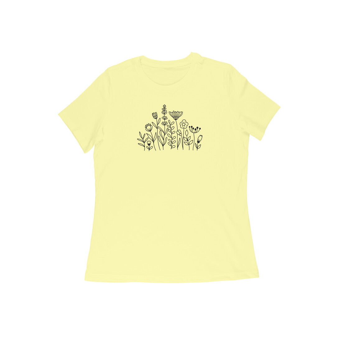 Wild Flower line Art 01 | Women's T-Shirt - FairyBellsKart