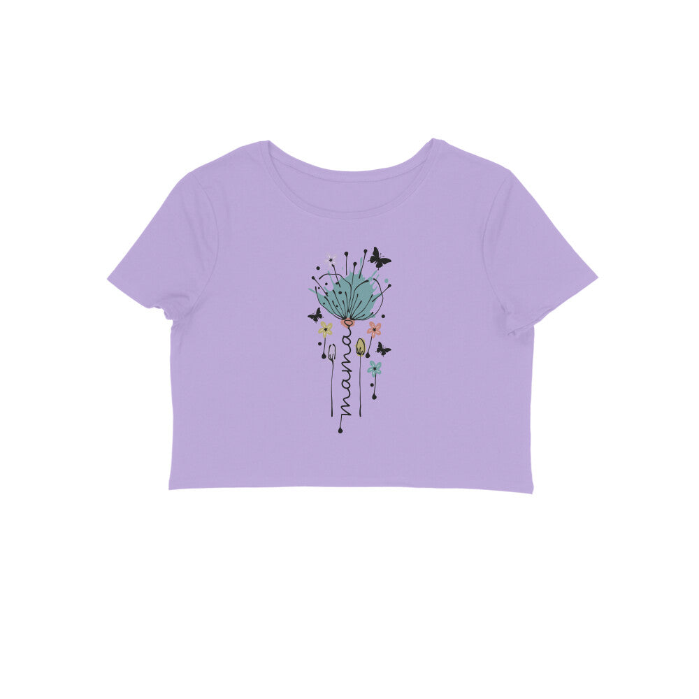 Mama | Flower | Crop Tops