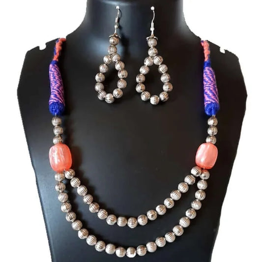 Oxidised Necklace Jewellery | FBK91164 - FairyBellsKart