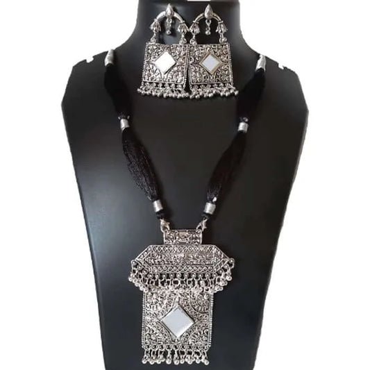 Oxidised Necklace Jewellery | FBK91166 - FairyBellsKart