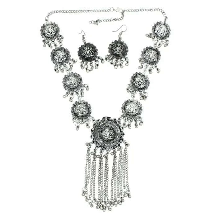 Oxidised Necklace Jewellery | FBK911A25N - FairyBellsKart