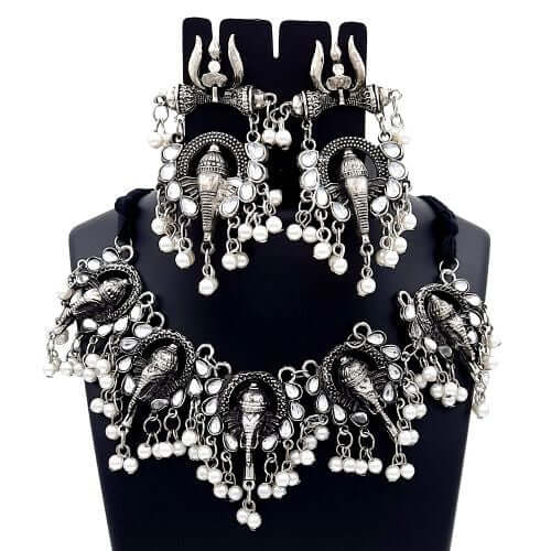 Oxidised Necklace Jewellery | FBK911A16N - FairyBellsKart