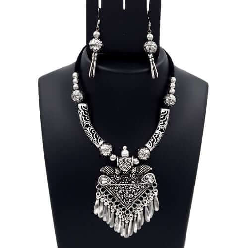 Oxidised Necklace Jewellery Set | FBK911A1 - FairyBellsKart