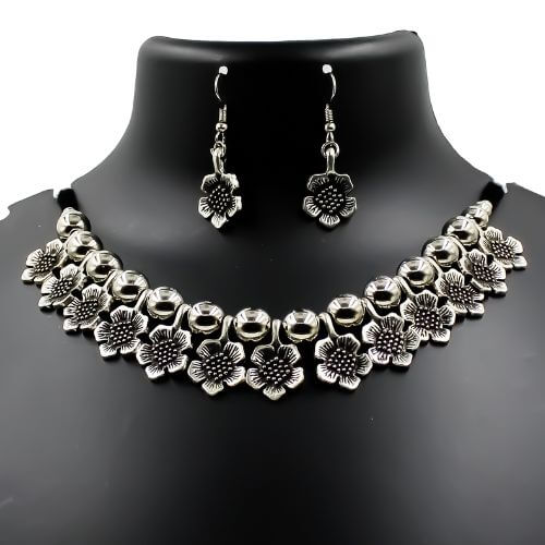 Oxidised Necklace Jewellery | FBK911A22N - FairyBellsKart