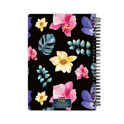 Awesome Art | Floral | Black | Notebook - FairyBellsKart