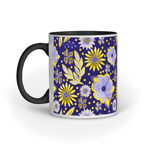 Violet & Yellow Flowers | Violet | Mug - FairyBellsKart