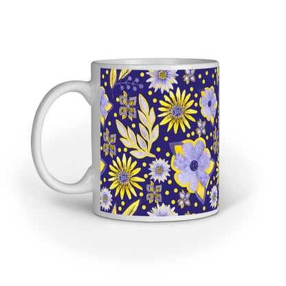 Violet & Yellow Flowers | Violet | Mug - FairyBellsKart