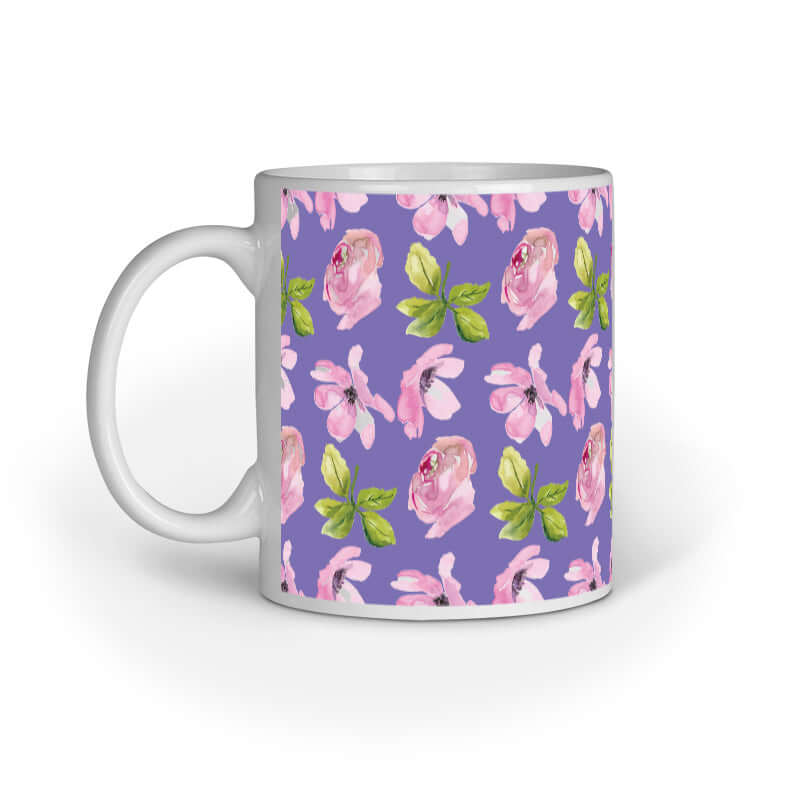 Pink Watercolor Roses | lavender | Mug - FairyBellsKart