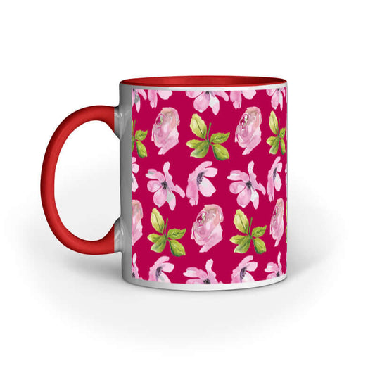 Pink Watercolor Roses | Magenta Pink | Mug - FairyBellsKart