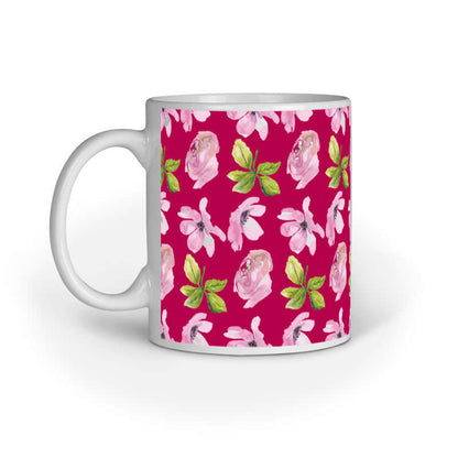 Pink Watercolor Roses | Magenta Pink | Mug - FairyBellsKart