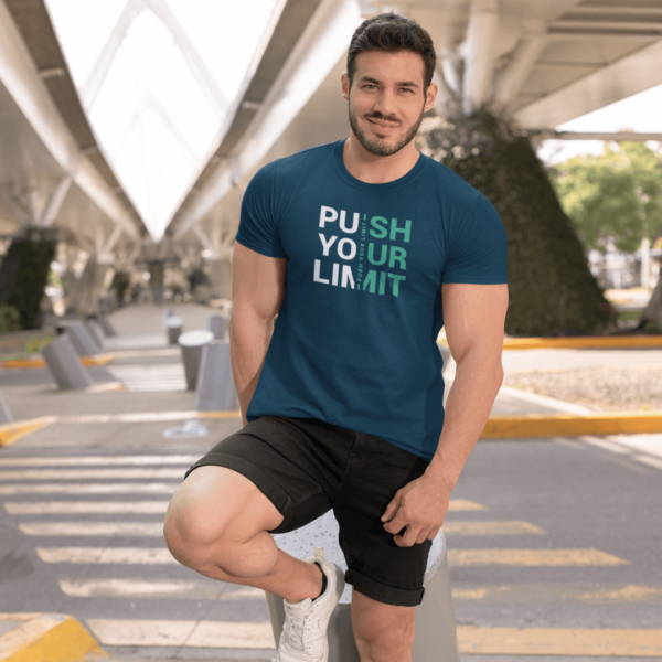 Push Your Limit | White & Green | Men's T-Shirt - FairyBellsKart