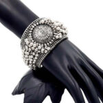 Oxidised Silver Ghungroo Cuff Kada Bracelet Jewellery | FBK911A3B - FairyBellsKart