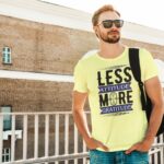 Less Attitude More Gratitude | Black & Blue | Men's T-Shirt - FairyBellsKart