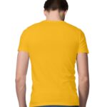 Men's Half Sleeve Round Neck Regular Fit T-Shirt | Golden Yellow - FairyBellsKart