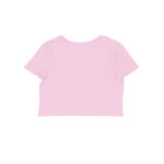 Women's Half Sleeve Round Neck Curved Crop Top | Pink - FairyBellsKart