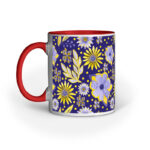 Violet & Yellow Flowers | Violet | Mug - FairyBellsKart