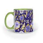 Violet Flowers Yellow Leaf | Violet | Mug - FairyBellsKart