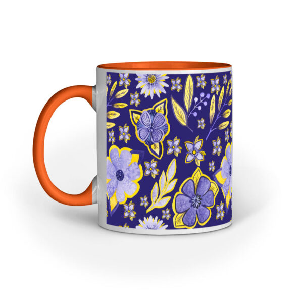Violet Flowers Yellow Leaf | Violet | Mug - FairyBellsKart
