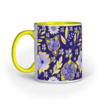 Violet Flowers Yellow Leaf | Violet | Mug at FairyBellsKart