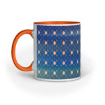 Geometric Rose Gold Pattern | Blue | Mug - FairyBellsKart