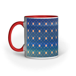 Geometric Rose Gold Pattern | Blue | Mug - FairyBellsKart