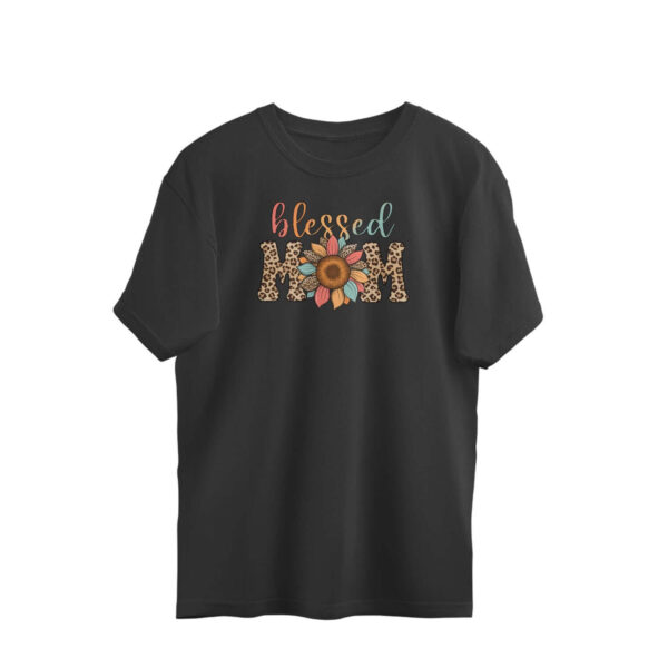 Blessed Mom | Leopard Print | Oversized T-Shirt - FairyBellsKart