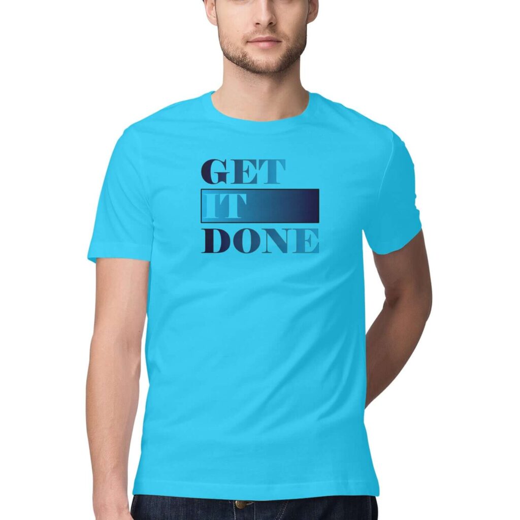 Get It Done | Blue | Men's T-Shirt at FairyBellsKart