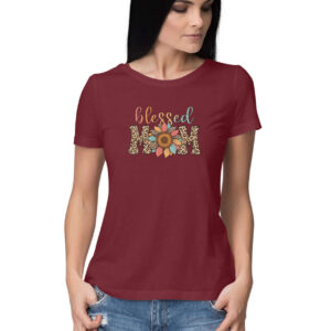 Blessed Mom | Leopard Print | Women's T-Shirt - FairyBellsKart