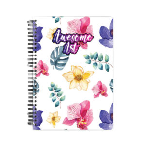 Awesome Art | Floral | White | Notebook - FairyBellsKart